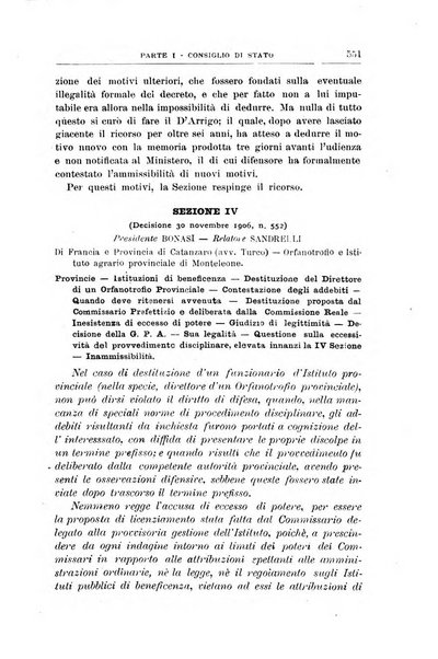 La giustizia amministrativa raccolta di decisioni e pareri del Consiglio di Stato, decisioni della Corte dei conti, sentenze della Cassazione di Roma, e decisioni delle Giunte provinciali amministrative