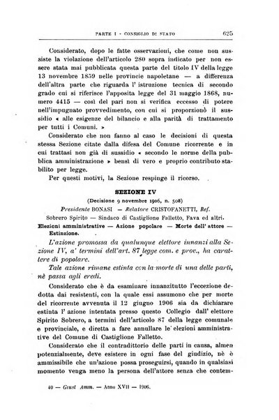 La giustizia amministrativa raccolta di decisioni e pareri del Consiglio di Stato, decisioni della Corte dei conti, sentenze della Cassazione di Roma, e decisioni delle Giunte provinciali amministrative