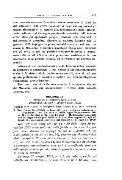 La giustizia amministrativa raccolta di decisioni e pareri del Consiglio di Stato, decisioni della Corte dei conti, sentenze della Cassazione di Roma, e decisioni delle Giunte provinciali amministrative