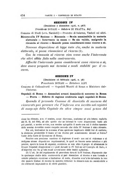 La giustizia amministrativa raccolta di decisioni e pareri del Consiglio di Stato, decisioni della Corte dei conti, sentenze della Cassazione di Roma, e decisioni delle Giunte provinciali amministrative