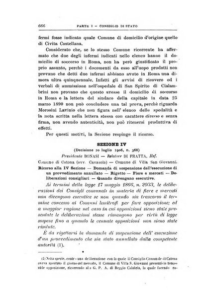 La giustizia amministrativa raccolta di decisioni e pareri del Consiglio di Stato, decisioni della Corte dei conti, sentenze della Cassazione di Roma, e decisioni delle Giunte provinciali amministrative