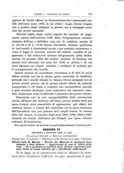 La giustizia amministrativa raccolta di decisioni e pareri del Consiglio di Stato, decisioni della Corte dei conti, sentenze della Cassazione di Roma, e decisioni delle Giunte provinciali amministrative