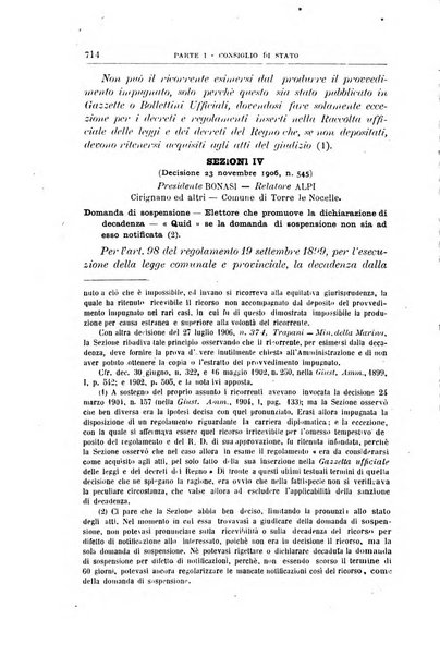 La giustizia amministrativa raccolta di decisioni e pareri del Consiglio di Stato, decisioni della Corte dei conti, sentenze della Cassazione di Roma, e decisioni delle Giunte provinciali amministrative