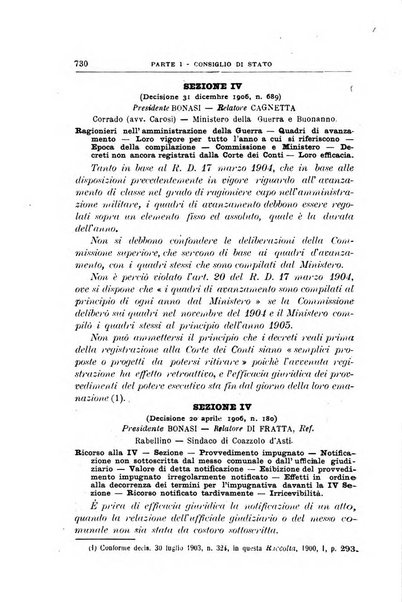 La giustizia amministrativa raccolta di decisioni e pareri del Consiglio di Stato, decisioni della Corte dei conti, sentenze della Cassazione di Roma, e decisioni delle Giunte provinciali amministrative