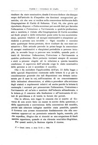 La giustizia amministrativa raccolta di decisioni e pareri del Consiglio di Stato, decisioni della Corte dei conti, sentenze della Cassazione di Roma, e decisioni delle Giunte provinciali amministrative