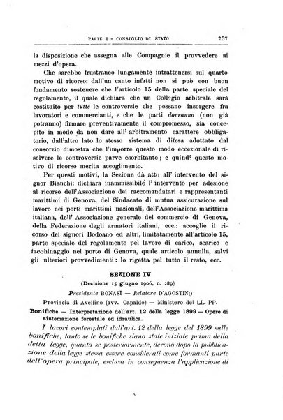 La giustizia amministrativa raccolta di decisioni e pareri del Consiglio di Stato, decisioni della Corte dei conti, sentenze della Cassazione di Roma, e decisioni delle Giunte provinciali amministrative