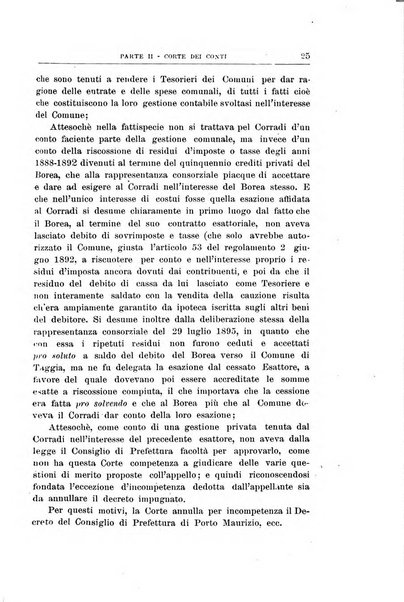 La giustizia amministrativa raccolta di decisioni e pareri del Consiglio di Stato, decisioni della Corte dei conti, sentenze della Cassazione di Roma, e decisioni delle Giunte provinciali amministrative