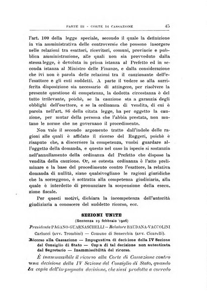 La giustizia amministrativa raccolta di decisioni e pareri del Consiglio di Stato, decisioni della Corte dei conti, sentenze della Cassazione di Roma, e decisioni delle Giunte provinciali amministrative