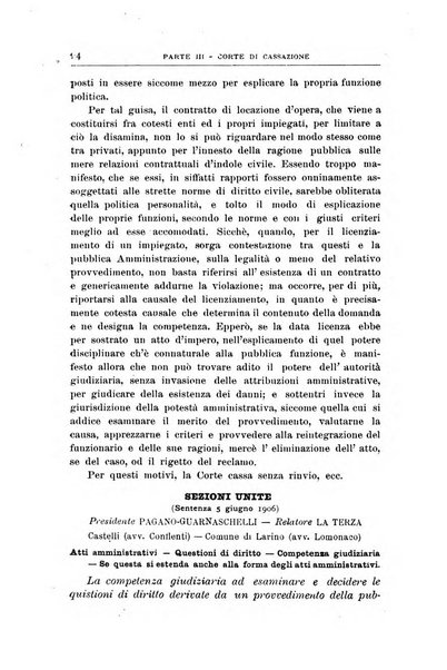 La giustizia amministrativa raccolta di decisioni e pareri del Consiglio di Stato, decisioni della Corte dei conti, sentenze della Cassazione di Roma, e decisioni delle Giunte provinciali amministrative