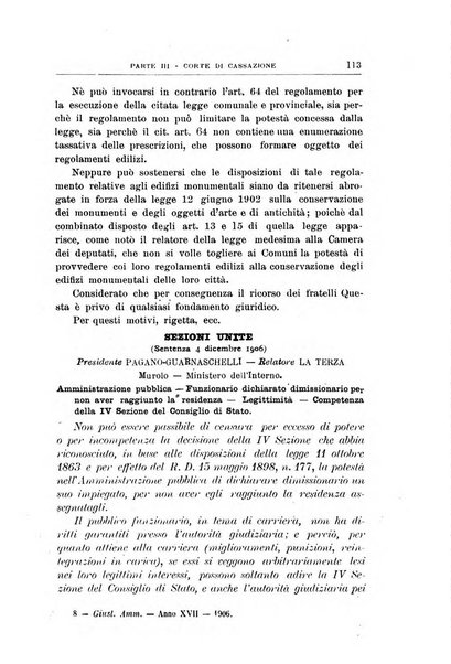 La giustizia amministrativa raccolta di decisioni e pareri del Consiglio di Stato, decisioni della Corte dei conti, sentenze della Cassazione di Roma, e decisioni delle Giunte provinciali amministrative