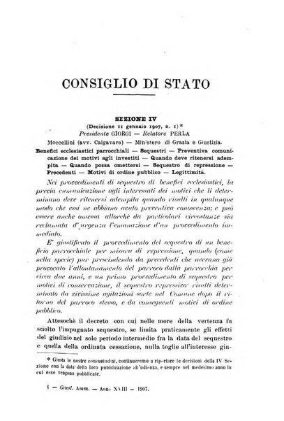 La giustizia amministrativa raccolta di decisioni e pareri del Consiglio di Stato, decisioni della Corte dei conti, sentenze della Cassazione di Roma, e decisioni delle Giunte provinciali amministrative