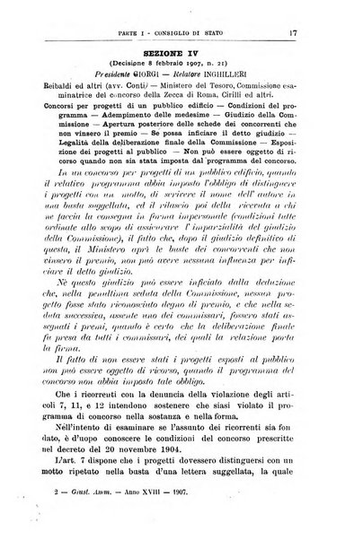 La giustizia amministrativa raccolta di decisioni e pareri del Consiglio di Stato, decisioni della Corte dei conti, sentenze della Cassazione di Roma, e decisioni delle Giunte provinciali amministrative