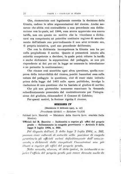 La giustizia amministrativa raccolta di decisioni e pareri del Consiglio di Stato, decisioni della Corte dei conti, sentenze della Cassazione di Roma, e decisioni delle Giunte provinciali amministrative