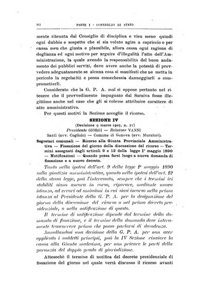 La giustizia amministrativa raccolta di decisioni e pareri del Consiglio di Stato, decisioni della Corte dei conti, sentenze della Cassazione di Roma, e decisioni delle Giunte provinciali amministrative