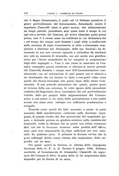 La giustizia amministrativa raccolta di decisioni e pareri del Consiglio di Stato, decisioni della Corte dei conti, sentenze della Cassazione di Roma, e decisioni delle Giunte provinciali amministrative