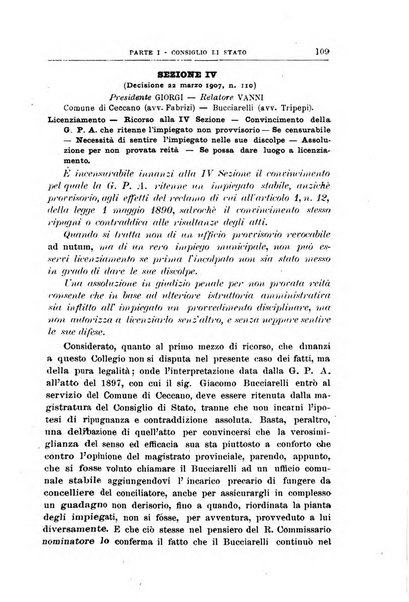 La giustizia amministrativa raccolta di decisioni e pareri del Consiglio di Stato, decisioni della Corte dei conti, sentenze della Cassazione di Roma, e decisioni delle Giunte provinciali amministrative