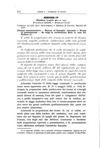 La giustizia amministrativa raccolta di decisioni e pareri del Consiglio di Stato, decisioni della Corte dei conti, sentenze della Cassazione di Roma, e decisioni delle Giunte provinciali amministrative