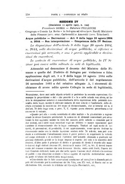 La giustizia amministrativa raccolta di decisioni e pareri del Consiglio di Stato, decisioni della Corte dei conti, sentenze della Cassazione di Roma, e decisioni delle Giunte provinciali amministrative