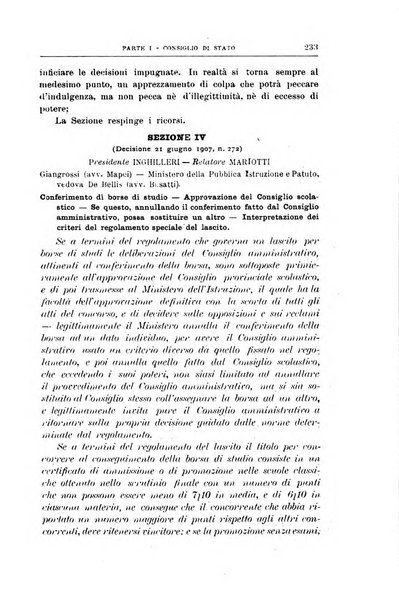 La giustizia amministrativa raccolta di decisioni e pareri del Consiglio di Stato, decisioni della Corte dei conti, sentenze della Cassazione di Roma, e decisioni delle Giunte provinciali amministrative