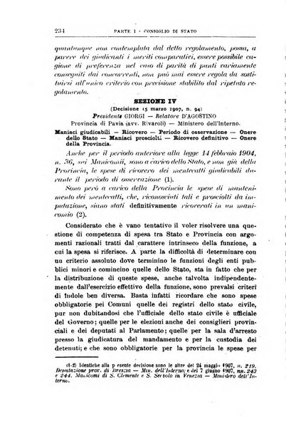 La giustizia amministrativa raccolta di decisioni e pareri del Consiglio di Stato, decisioni della Corte dei conti, sentenze della Cassazione di Roma, e decisioni delle Giunte provinciali amministrative