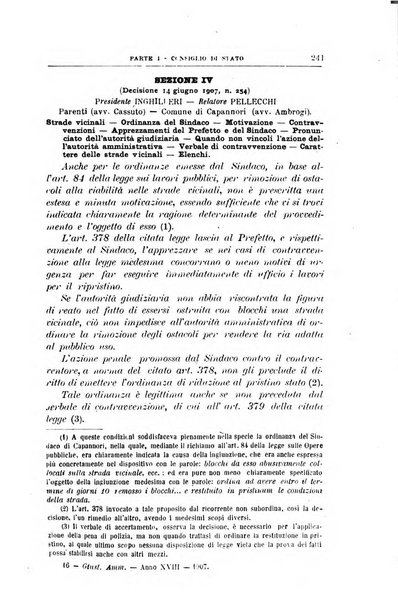 La giustizia amministrativa raccolta di decisioni e pareri del Consiglio di Stato, decisioni della Corte dei conti, sentenze della Cassazione di Roma, e decisioni delle Giunte provinciali amministrative