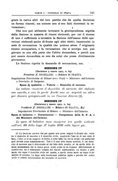 La giustizia amministrativa raccolta di decisioni e pareri del Consiglio di Stato, decisioni della Corte dei conti, sentenze della Cassazione di Roma, e decisioni delle Giunte provinciali amministrative