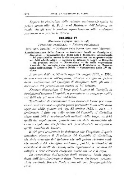 La giustizia amministrativa raccolta di decisioni e pareri del Consiglio di Stato, decisioni della Corte dei conti, sentenze della Cassazione di Roma, e decisioni delle Giunte provinciali amministrative