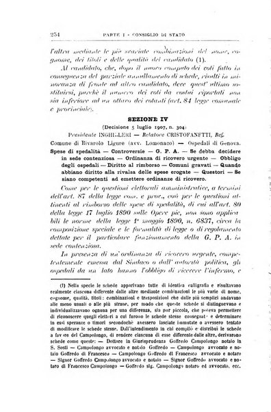 La giustizia amministrativa raccolta di decisioni e pareri del Consiglio di Stato, decisioni della Corte dei conti, sentenze della Cassazione di Roma, e decisioni delle Giunte provinciali amministrative