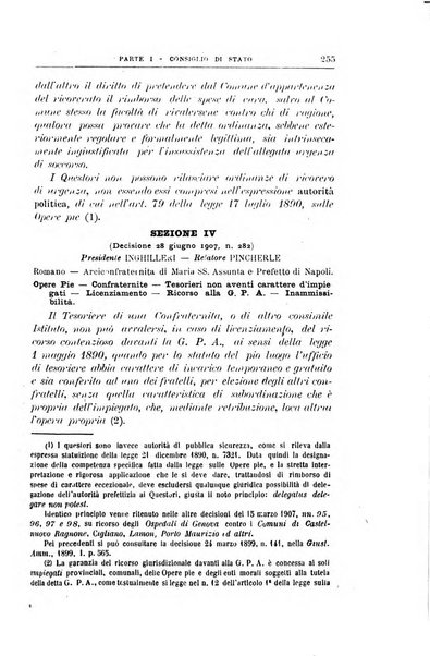 La giustizia amministrativa raccolta di decisioni e pareri del Consiglio di Stato, decisioni della Corte dei conti, sentenze della Cassazione di Roma, e decisioni delle Giunte provinciali amministrative