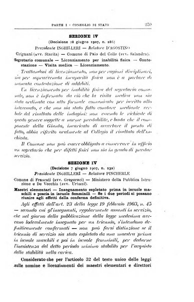 La giustizia amministrativa raccolta di decisioni e pareri del Consiglio di Stato, decisioni della Corte dei conti, sentenze della Cassazione di Roma, e decisioni delle Giunte provinciali amministrative