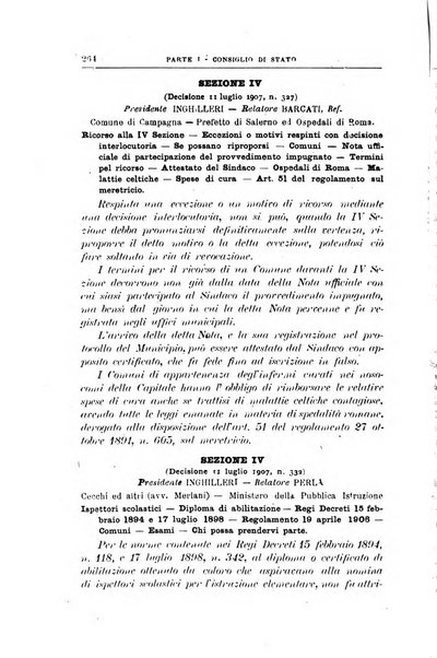 La giustizia amministrativa raccolta di decisioni e pareri del Consiglio di Stato, decisioni della Corte dei conti, sentenze della Cassazione di Roma, e decisioni delle Giunte provinciali amministrative