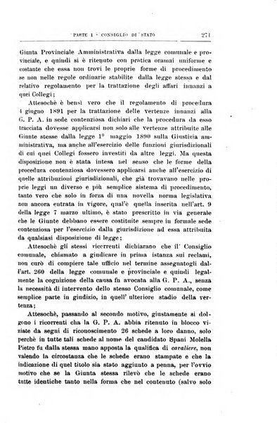 La giustizia amministrativa raccolta di decisioni e pareri del Consiglio di Stato, decisioni della Corte dei conti, sentenze della Cassazione di Roma, e decisioni delle Giunte provinciali amministrative