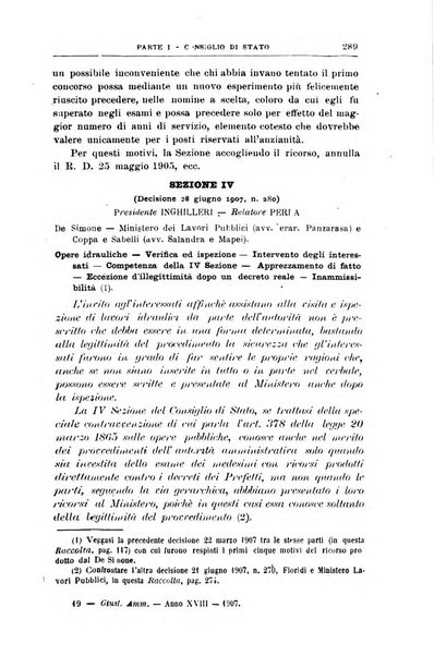 La giustizia amministrativa raccolta di decisioni e pareri del Consiglio di Stato, decisioni della Corte dei conti, sentenze della Cassazione di Roma, e decisioni delle Giunte provinciali amministrative