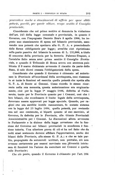 La giustizia amministrativa raccolta di decisioni e pareri del Consiglio di Stato, decisioni della Corte dei conti, sentenze della Cassazione di Roma, e decisioni delle Giunte provinciali amministrative