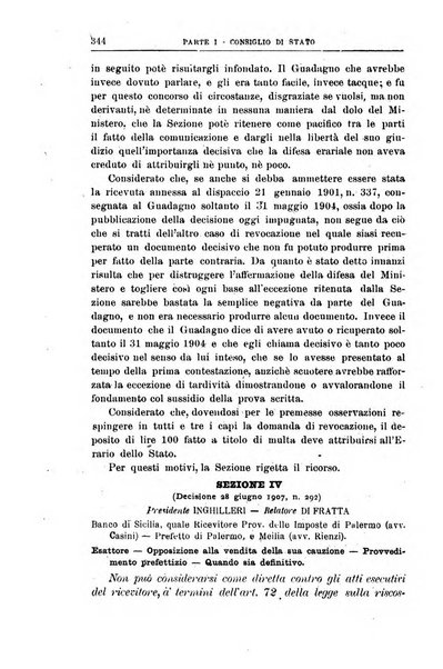 La giustizia amministrativa raccolta di decisioni e pareri del Consiglio di Stato, decisioni della Corte dei conti, sentenze della Cassazione di Roma, e decisioni delle Giunte provinciali amministrative