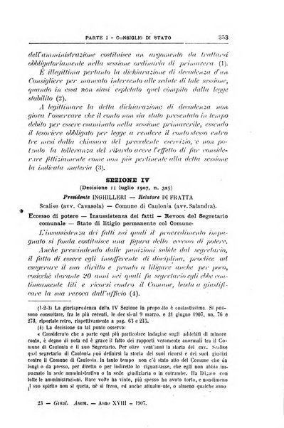 La giustizia amministrativa raccolta di decisioni e pareri del Consiglio di Stato, decisioni della Corte dei conti, sentenze della Cassazione di Roma, e decisioni delle Giunte provinciali amministrative