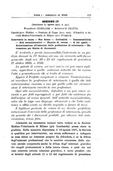 La giustizia amministrativa raccolta di decisioni e pareri del Consiglio di Stato, decisioni della Corte dei conti, sentenze della Cassazione di Roma, e decisioni delle Giunte provinciali amministrative