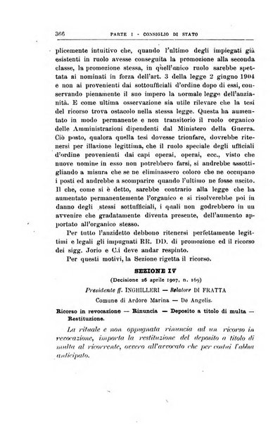 La giustizia amministrativa raccolta di decisioni e pareri del Consiglio di Stato, decisioni della Corte dei conti, sentenze della Cassazione di Roma, e decisioni delle Giunte provinciali amministrative