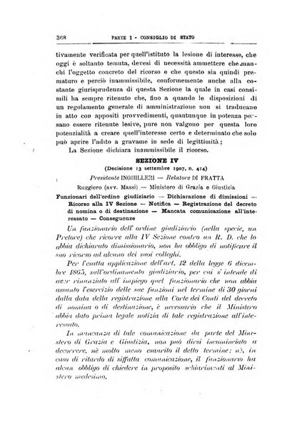 La giustizia amministrativa raccolta di decisioni e pareri del Consiglio di Stato, decisioni della Corte dei conti, sentenze della Cassazione di Roma, e decisioni delle Giunte provinciali amministrative