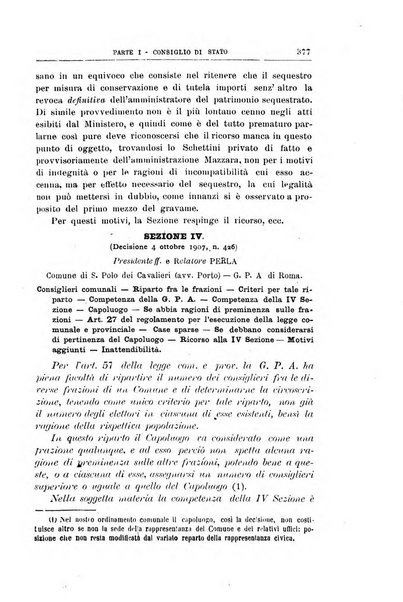 La giustizia amministrativa raccolta di decisioni e pareri del Consiglio di Stato, decisioni della Corte dei conti, sentenze della Cassazione di Roma, e decisioni delle Giunte provinciali amministrative