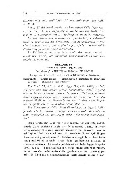 La giustizia amministrativa raccolta di decisioni e pareri del Consiglio di Stato, decisioni della Corte dei conti, sentenze della Cassazione di Roma, e decisioni delle Giunte provinciali amministrative