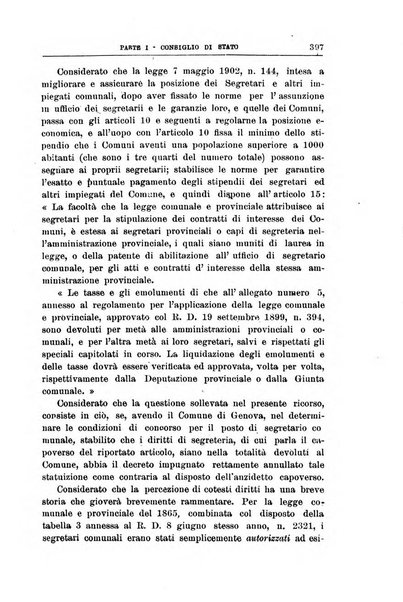 La giustizia amministrativa raccolta di decisioni e pareri del Consiglio di Stato, decisioni della Corte dei conti, sentenze della Cassazione di Roma, e decisioni delle Giunte provinciali amministrative