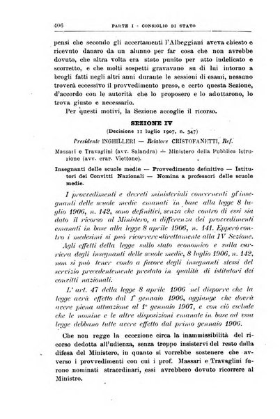 La giustizia amministrativa raccolta di decisioni e pareri del Consiglio di Stato, decisioni della Corte dei conti, sentenze della Cassazione di Roma, e decisioni delle Giunte provinciali amministrative