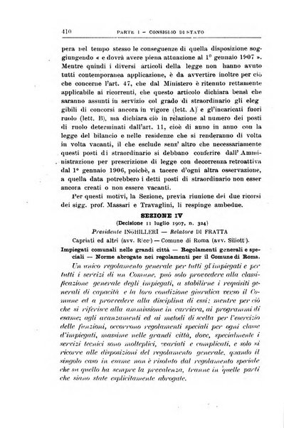 La giustizia amministrativa raccolta di decisioni e pareri del Consiglio di Stato, decisioni della Corte dei conti, sentenze della Cassazione di Roma, e decisioni delle Giunte provinciali amministrative