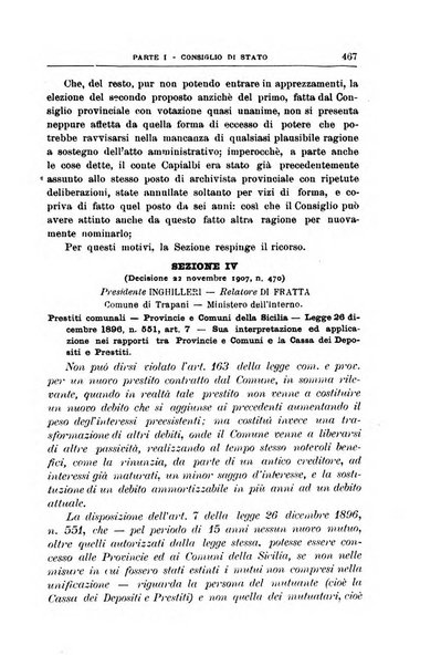 La giustizia amministrativa raccolta di decisioni e pareri del Consiglio di Stato, decisioni della Corte dei conti, sentenze della Cassazione di Roma, e decisioni delle Giunte provinciali amministrative