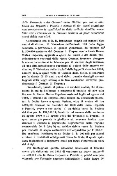 La giustizia amministrativa raccolta di decisioni e pareri del Consiglio di Stato, decisioni della Corte dei conti, sentenze della Cassazione di Roma, e decisioni delle Giunte provinciali amministrative