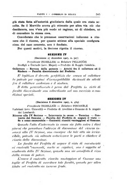 La giustizia amministrativa raccolta di decisioni e pareri del Consiglio di Stato, decisioni della Corte dei conti, sentenze della Cassazione di Roma, e decisioni delle Giunte provinciali amministrative