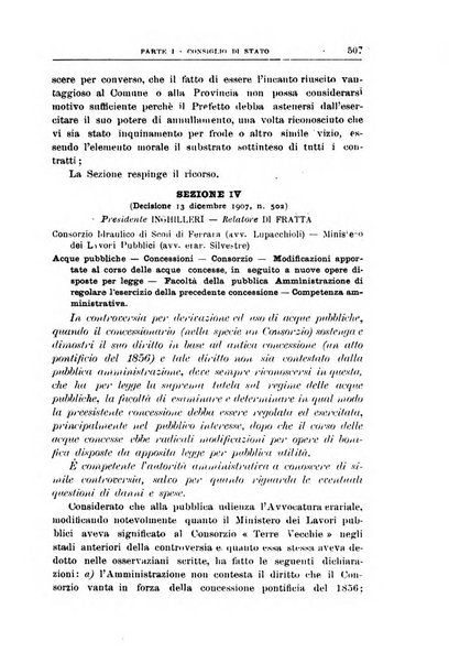 La giustizia amministrativa raccolta di decisioni e pareri del Consiglio di Stato, decisioni della Corte dei conti, sentenze della Cassazione di Roma, e decisioni delle Giunte provinciali amministrative