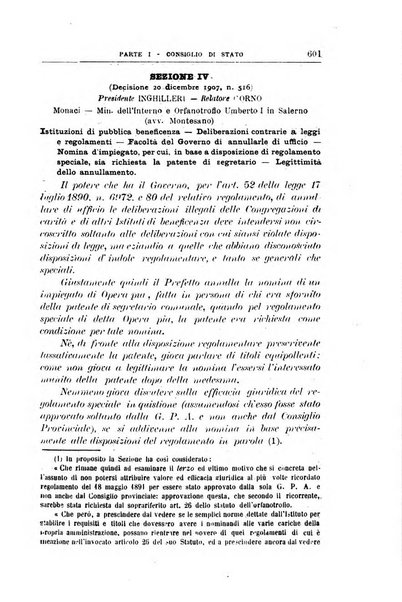 La giustizia amministrativa raccolta di decisioni e pareri del Consiglio di Stato, decisioni della Corte dei conti, sentenze della Cassazione di Roma, e decisioni delle Giunte provinciali amministrative