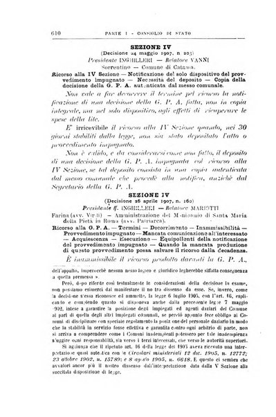 La giustizia amministrativa raccolta di decisioni e pareri del Consiglio di Stato, decisioni della Corte dei conti, sentenze della Cassazione di Roma, e decisioni delle Giunte provinciali amministrative